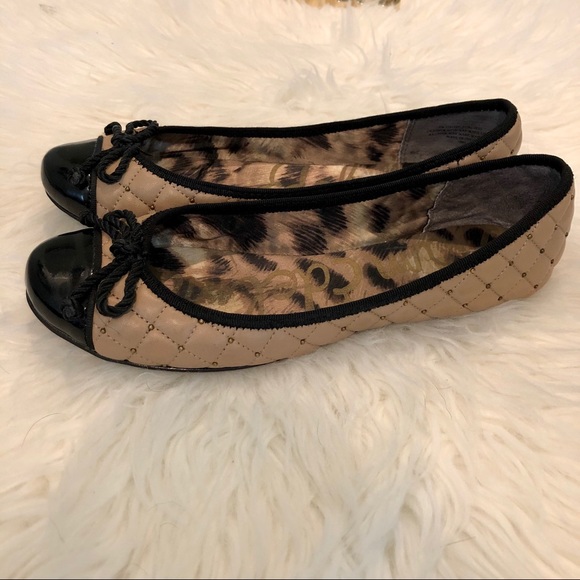 🌾2xHP🌾SAM EDELMAN Quilted Leather Ballet Flats - Picture 5 of 8